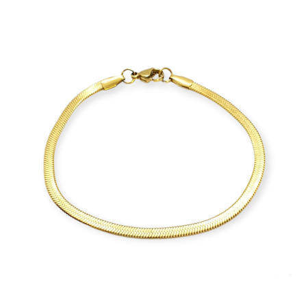 bracelet steel gold snakechain2